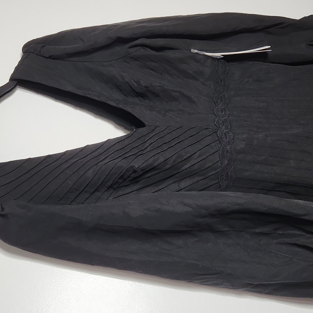 NWT Aqua flippy long sleeve mini dress, black - Picture 3 of 6